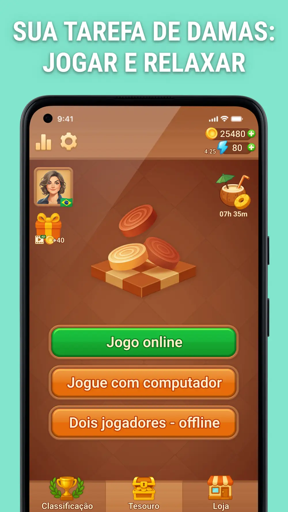 Damas - jogue online e offline